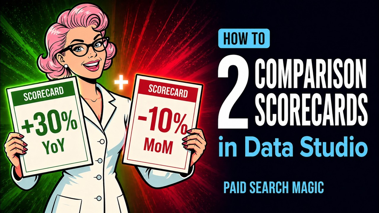 How to Create 2 Comparisons with Data Studio Scorecards