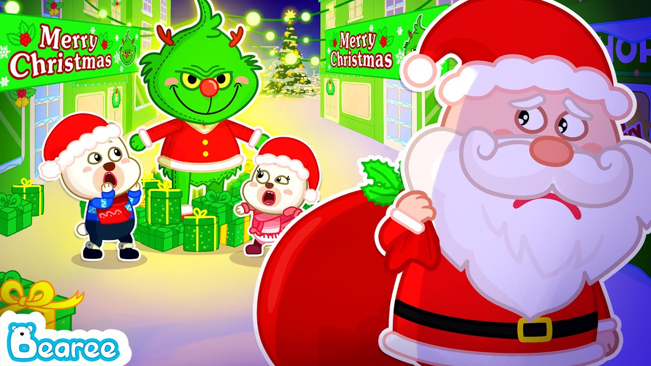 Bearee Tales 🐾 Bearee Loves Grinch More than Santa? | Santa Feels Jealous | Christmas Kids Cartoon