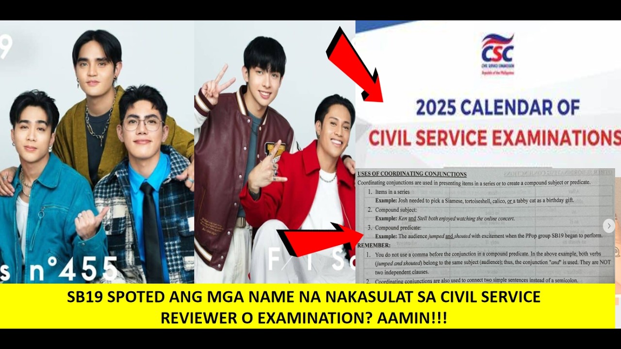 SB19 SPOTTED ANG MGA PANGALAN SA ISANG EXAMINATION O REVIEWER NG CSE ANO ITO? ALAMIN ANG DETALYE!