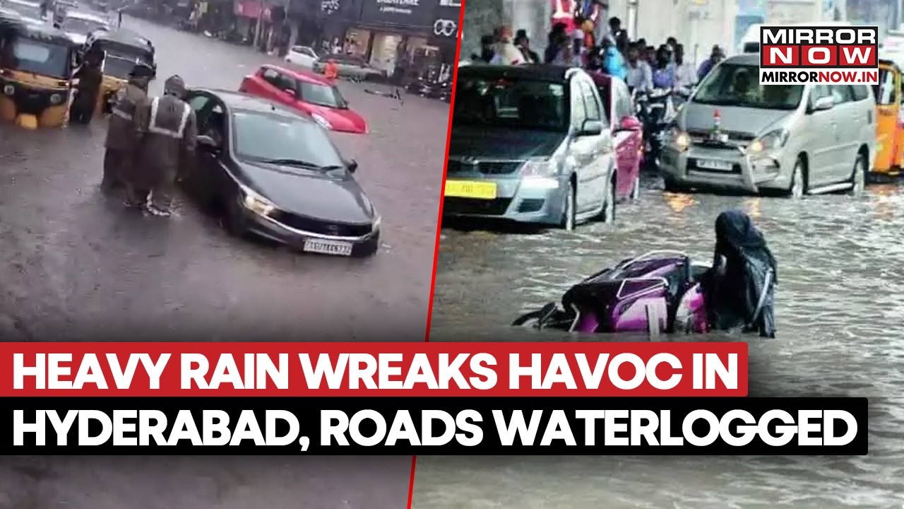 Hyderabad Floods: Rain Wreaks Havoc | Streets, Localities Waterlogged, IMD Issues Thunderstorm Alert
