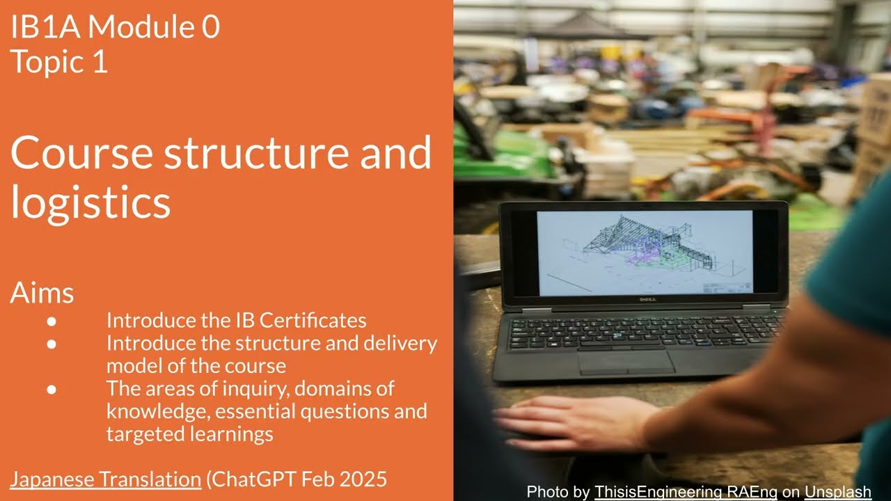 IB1AM0T1 Logistics and course structure