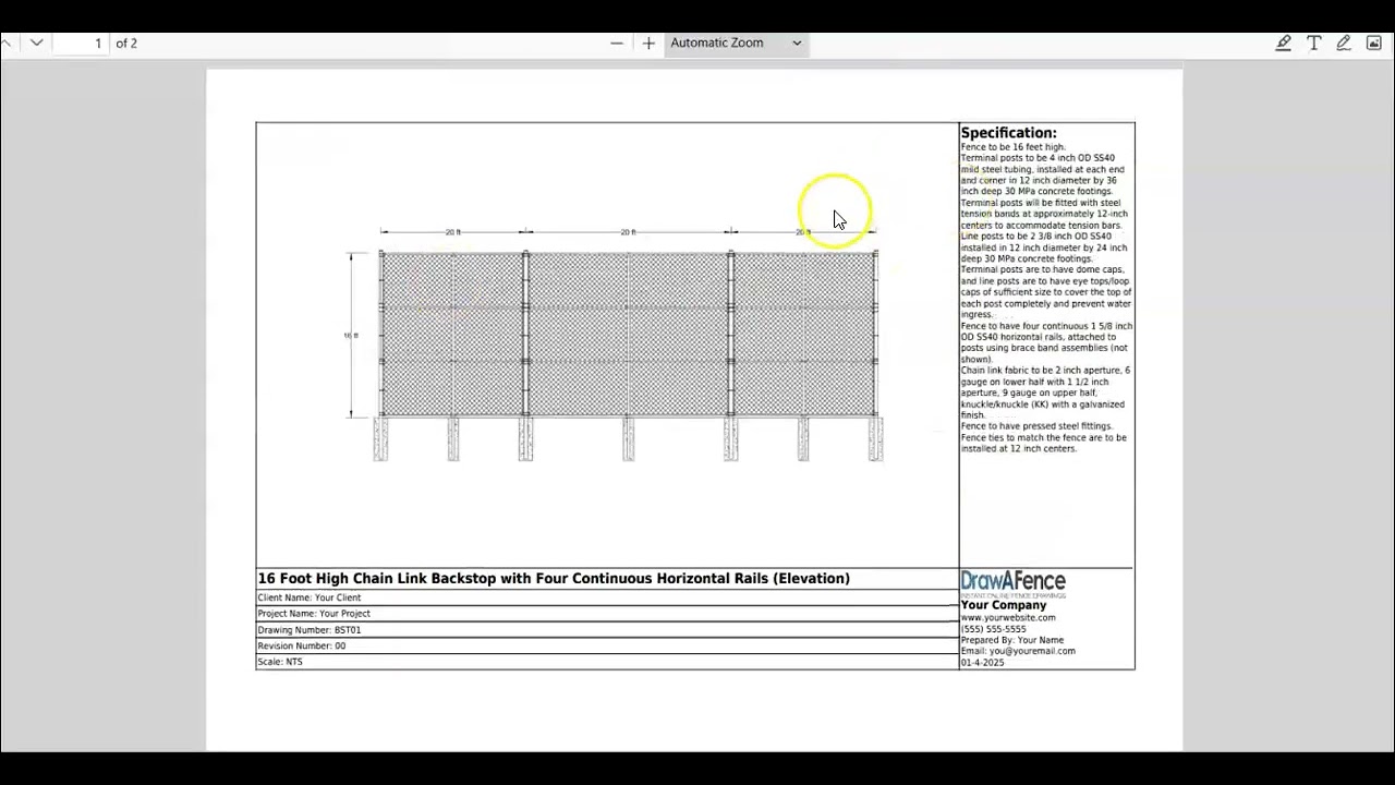 Types of Fence Drawing You Might Need to Provide