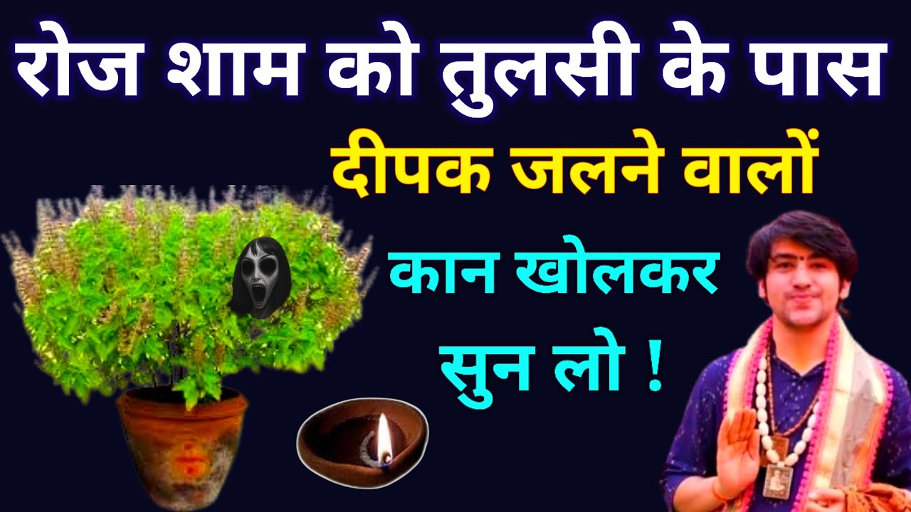 जो महिला रोज शाम को तुलसी के नीचे दीपक जलती है वो कान खोलकर सुन ले वर्ना घर बर्बाद हो 😱// #tulsi