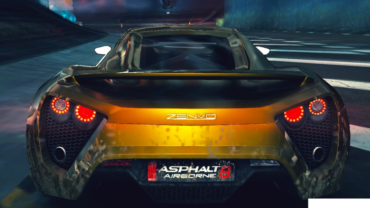 Asphalt 8, ZENVO ST1, first look & upgrading MAX