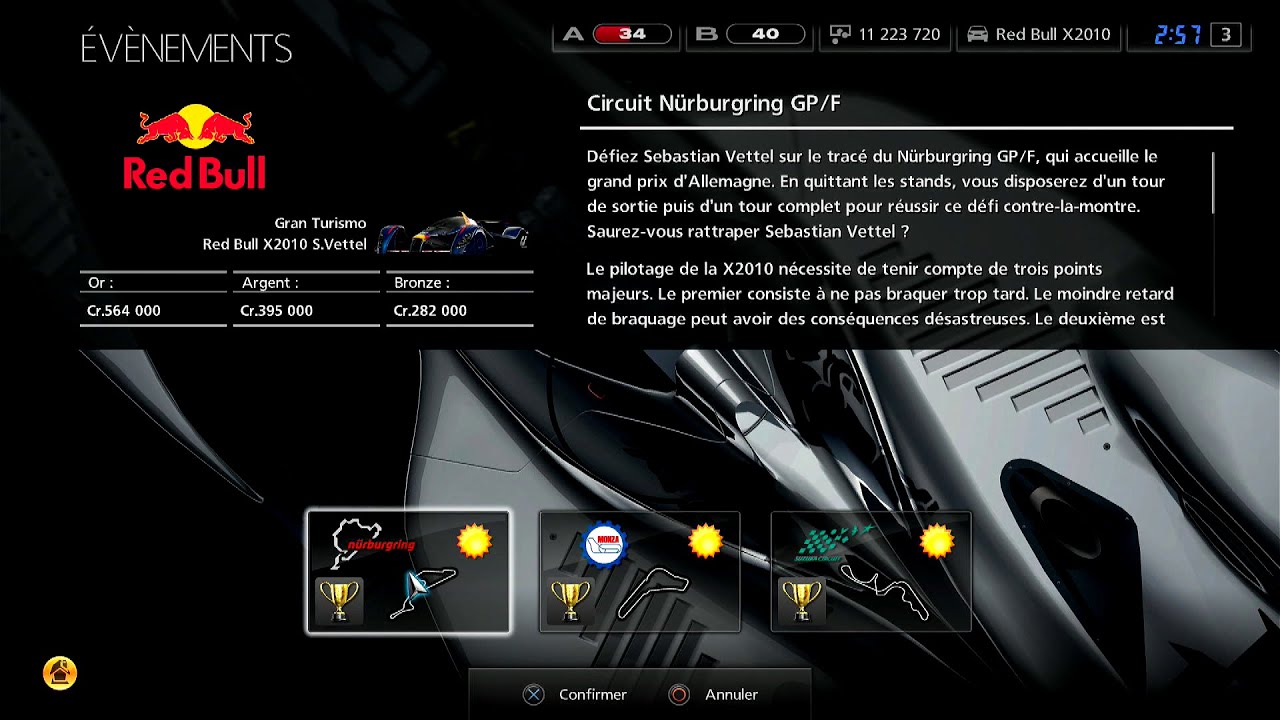 Gran Turismo 5 - Défi X de Sebastian Vettel / Or