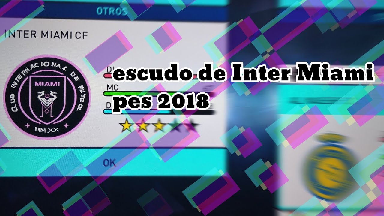 cómo crear escudo de Inter Miami en pes 2018 #pes2018 #argentina #intermiamicf #miami #messi