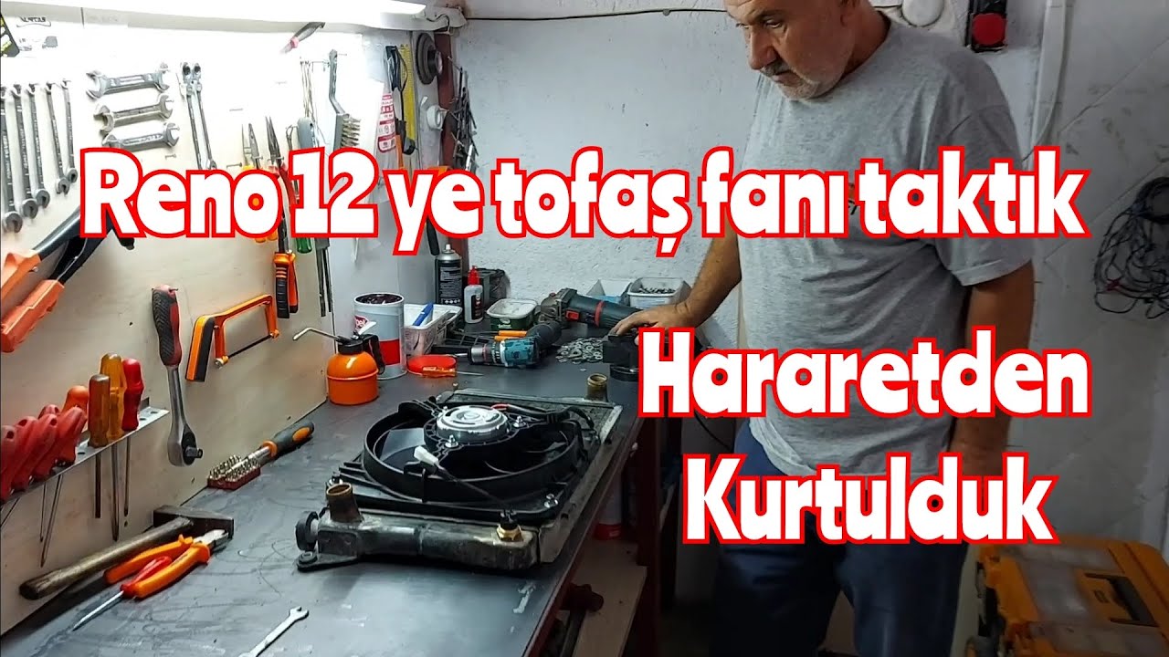 Renault 12 hararet sorununa çözüm.Tofaş fanı uydurduk...