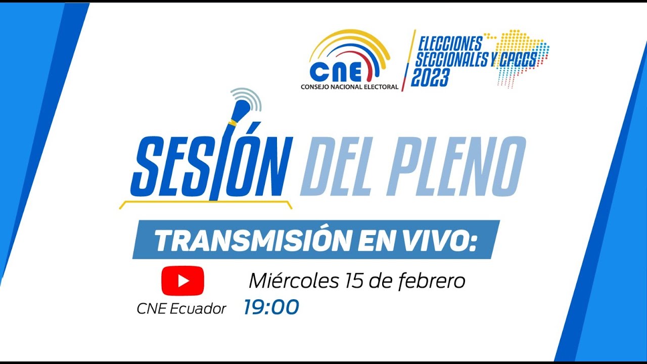 SESIÓN ORDINARIA No. 08-PLE-CNE-2023