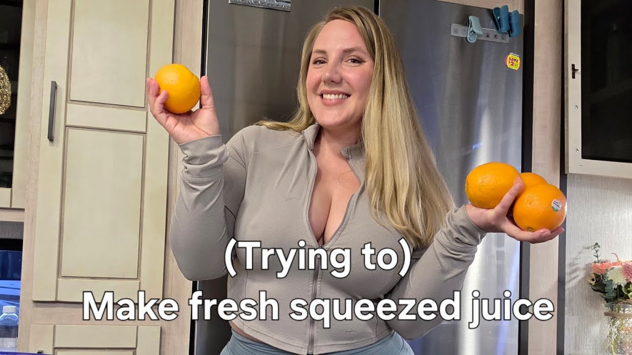 Making fresh squeezed juice for the first time 