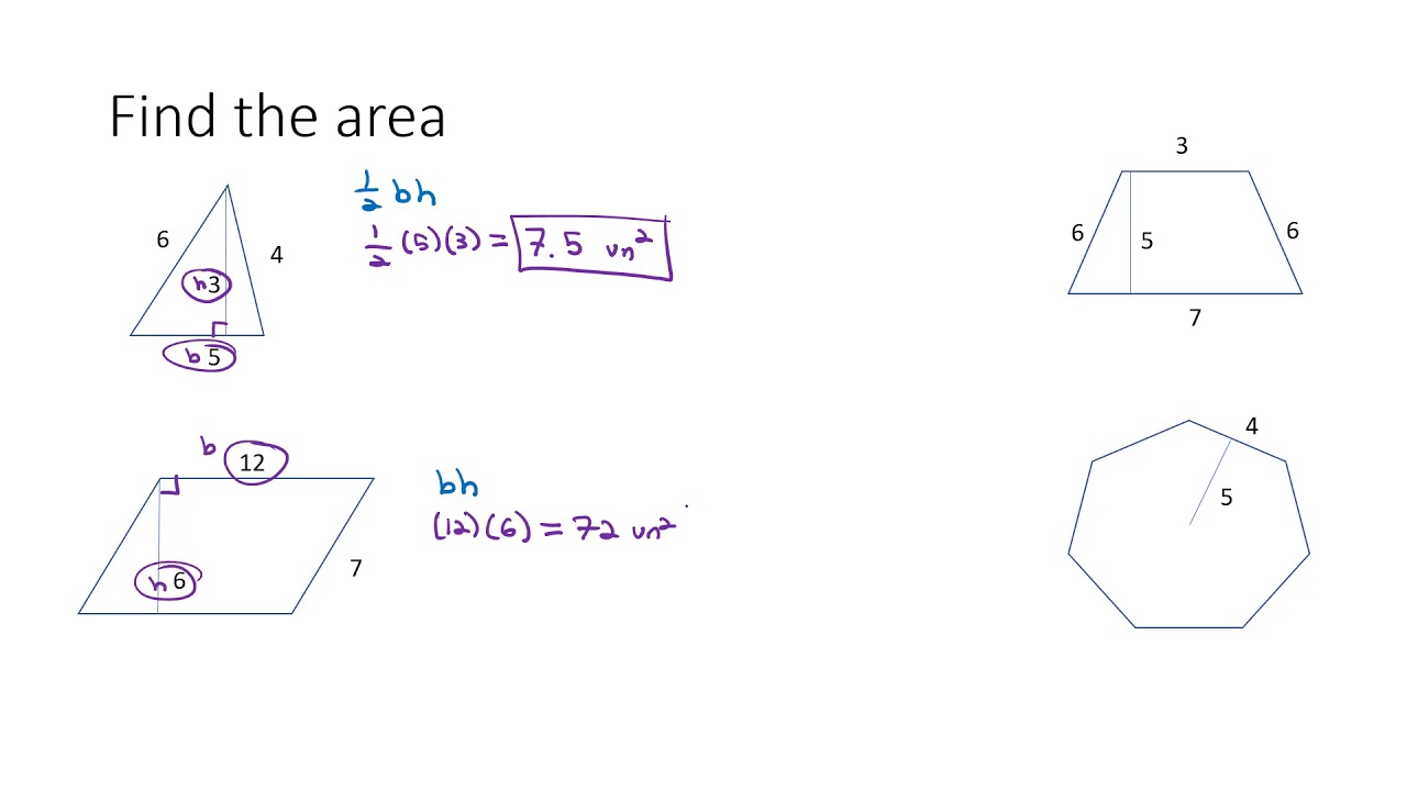 Polygons - Angles, Area, and Perimeter