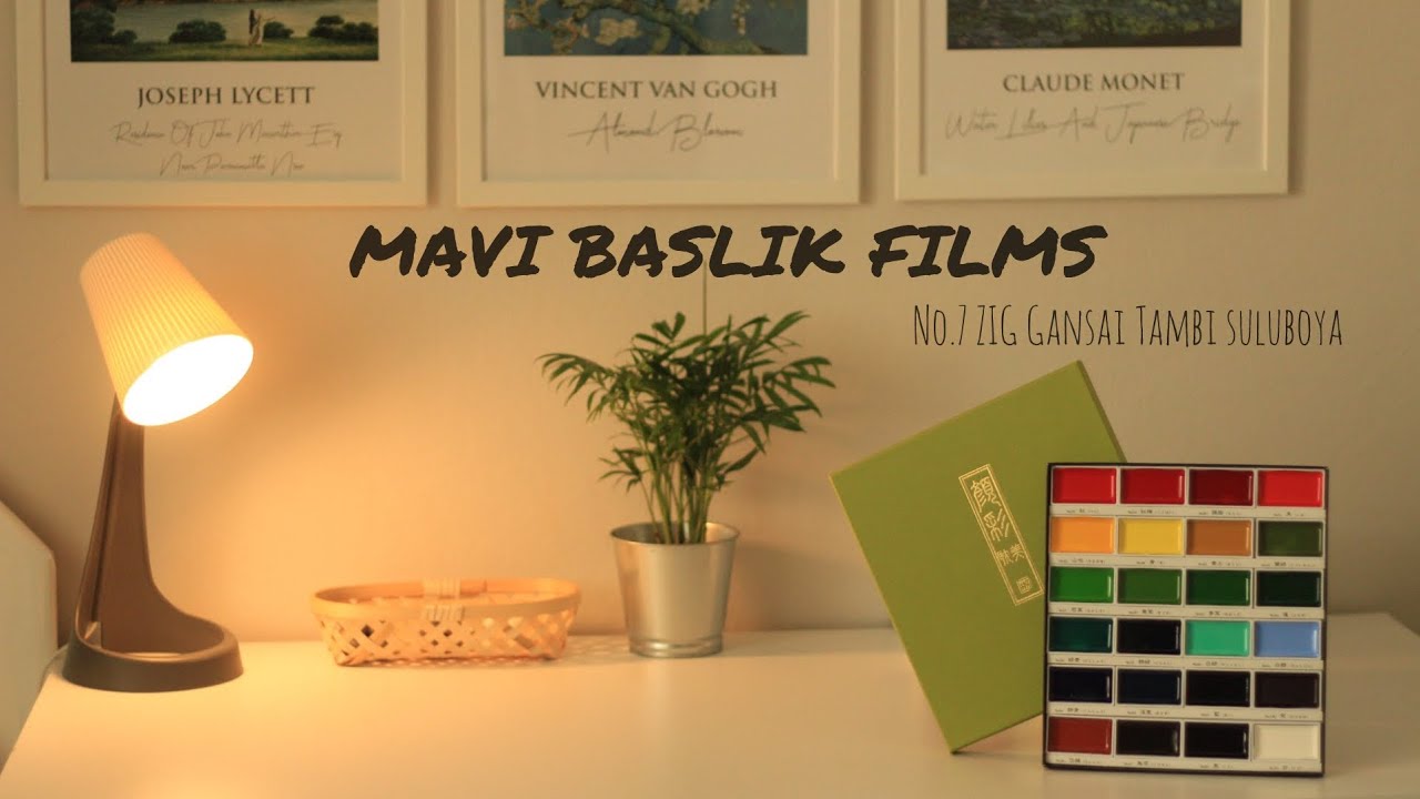 No.7 ZIG Gansai Tambi 24 lü suluboya paket açılımı / inceleme