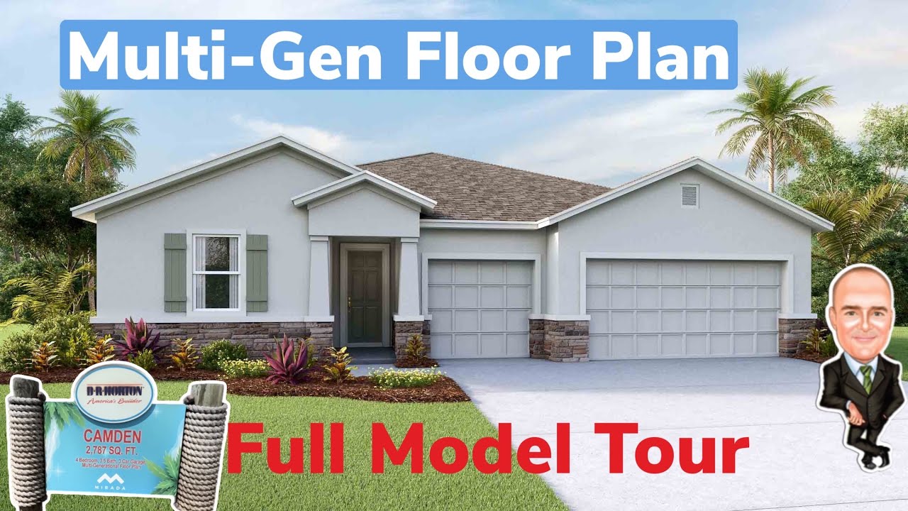 Camden MULTI-GEN floor plan by DR Horton | Mirada San Antonio FL | New Home Tour