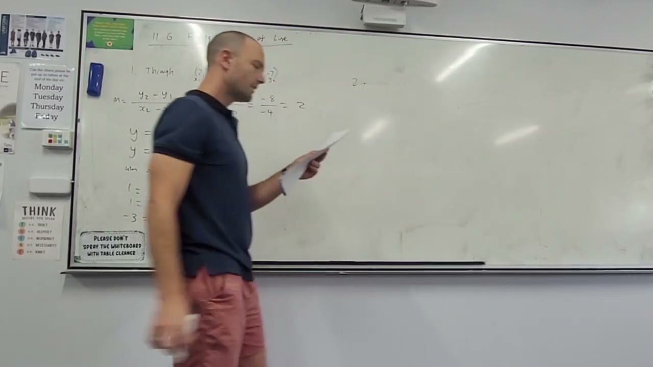 11G.1 Equation of a line in y intercept form