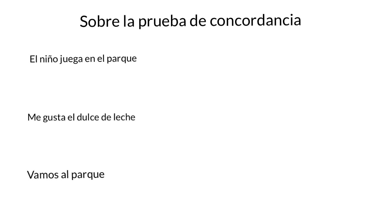 Sobre la prueba de concordancia