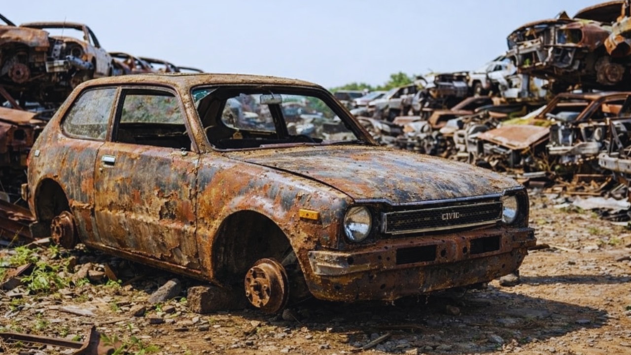 Restoration of Honda Civic 1972 From Complete Rust Condition to Road-Ready Glory | Full Classic Car