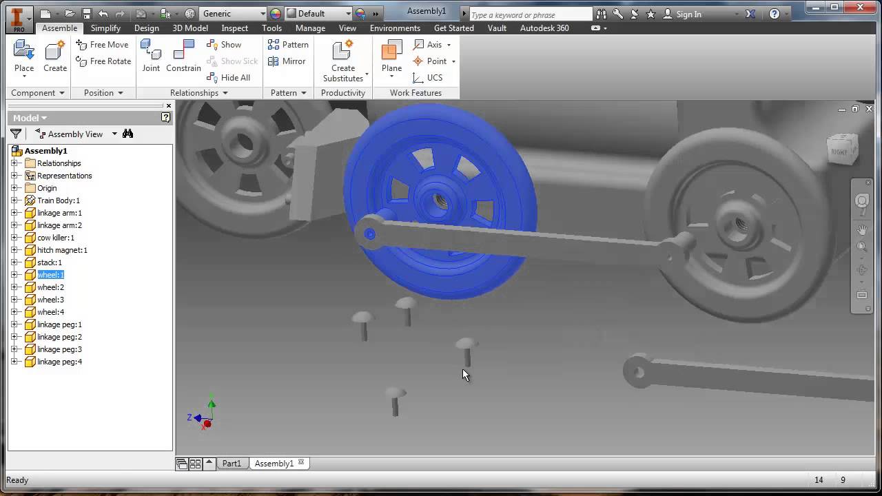 Inventor PLTW Train Assembly Tutorial