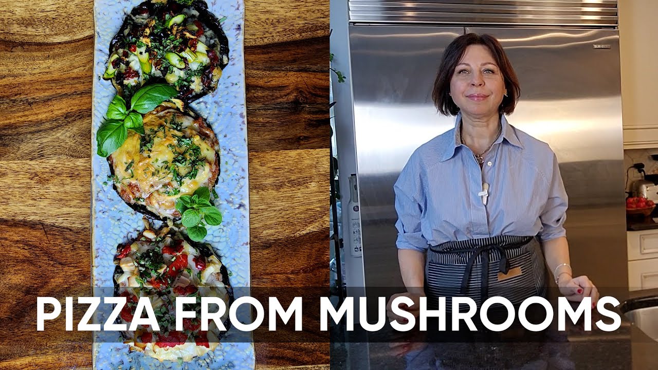 Keto Flourless Pizza with Mushroom Crust