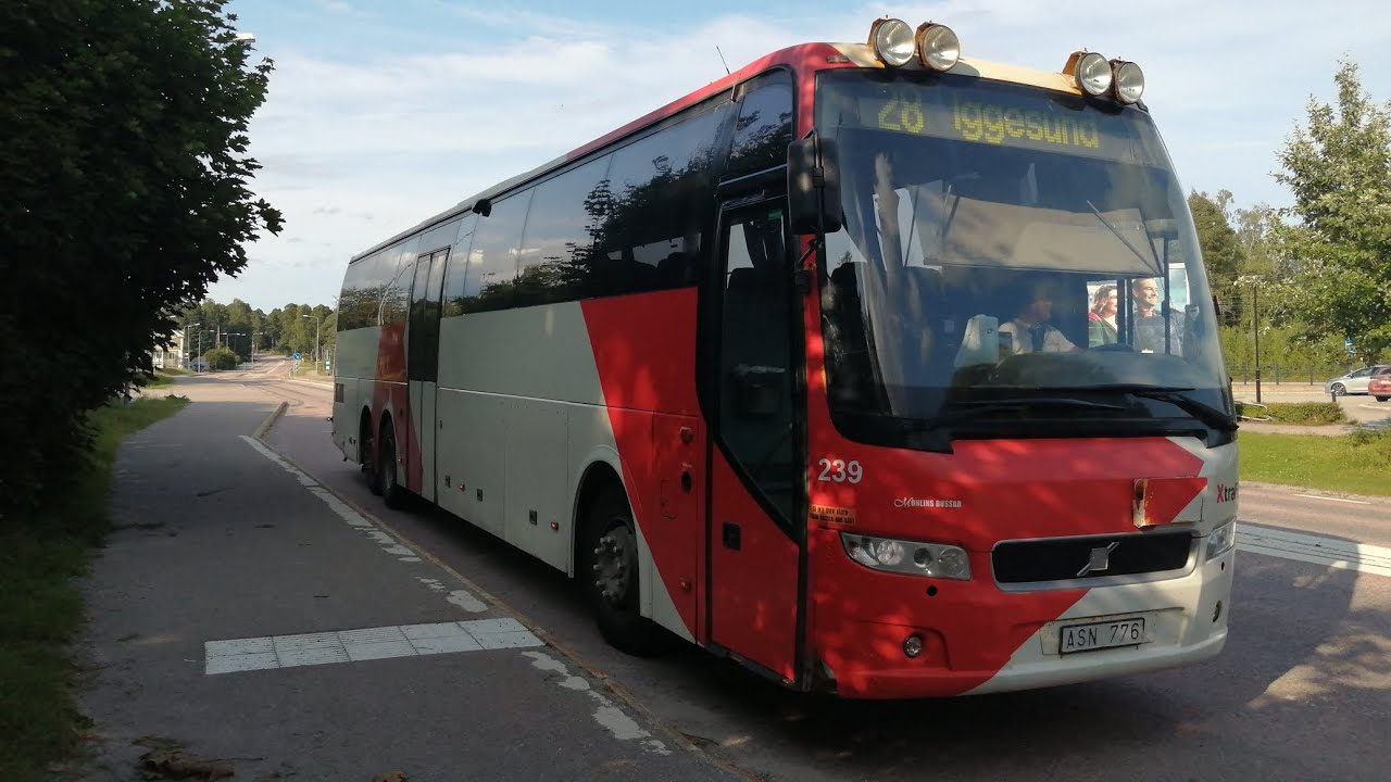 bus ride Hudiksvall sweden line 28 från Hudiksvall sjukhuset till iggesund station