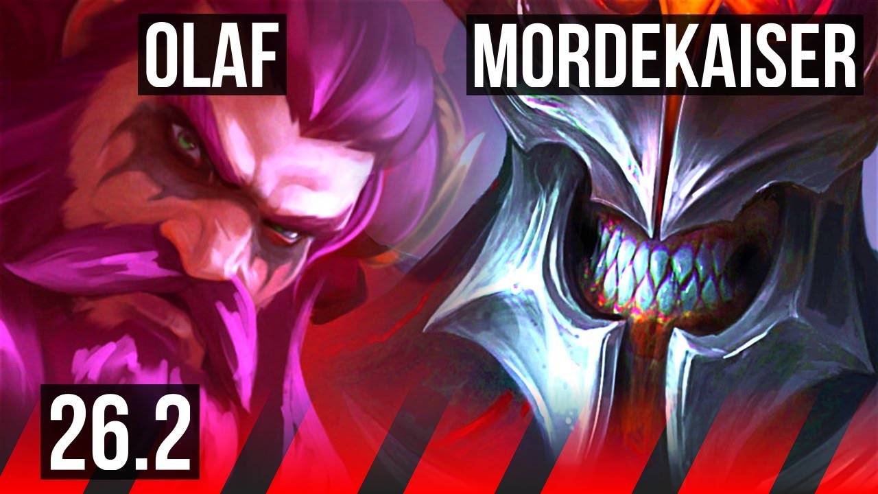 OLAF vs MORDEKAISER (TOP) | Good KDA: 15/2/3 | KR Grandmaster | 26.2
