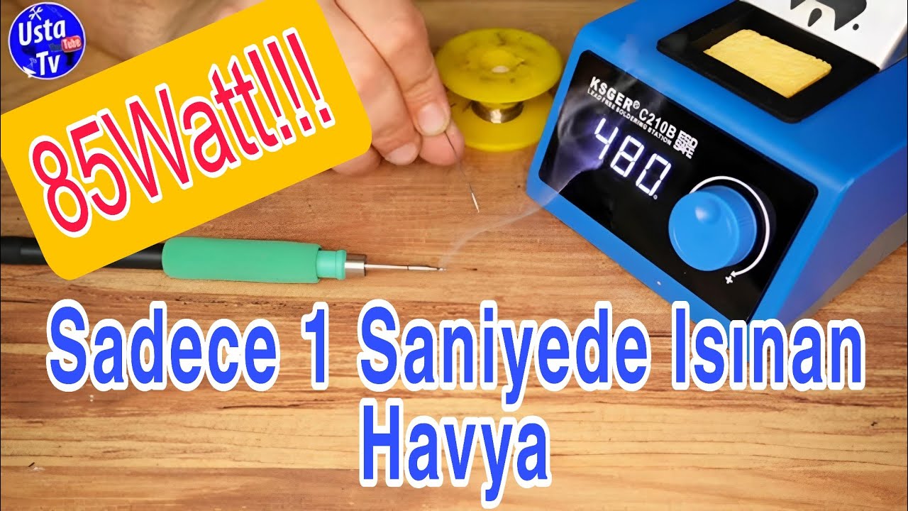Yok Artık!!! Sadece 1 Saniyede Isınan Havya Ksger C210B