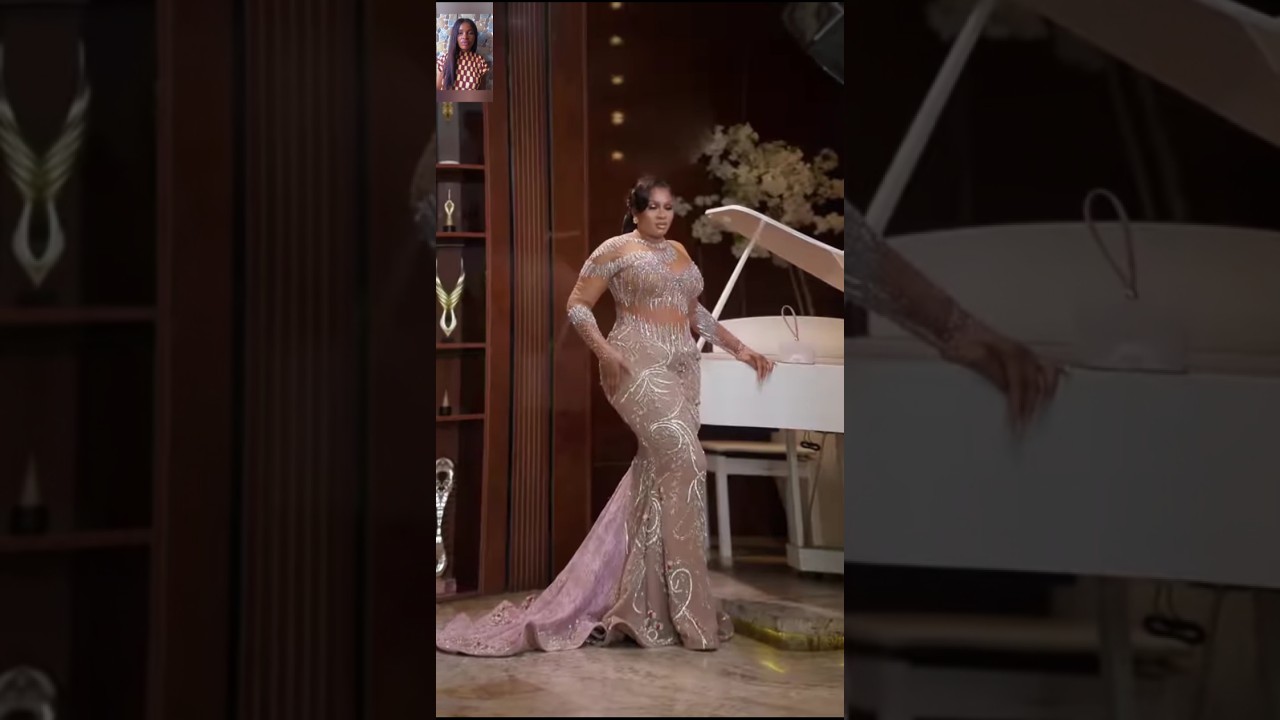 Junior pope's wife, Jennifer radiating beauty, she looks stunning in this outfit.