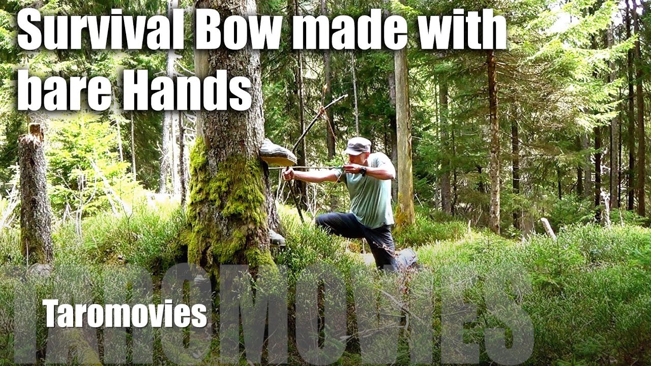 Survival-Bow Made With Bare Hands/HD Bushcraft Survival Video