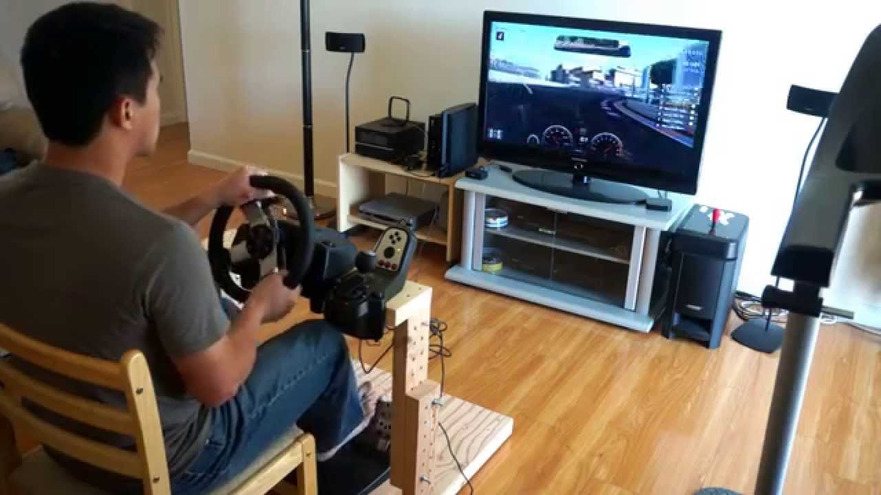 GT6 game play: The Best Homemade Logitech G27 Wheel Stand In The World