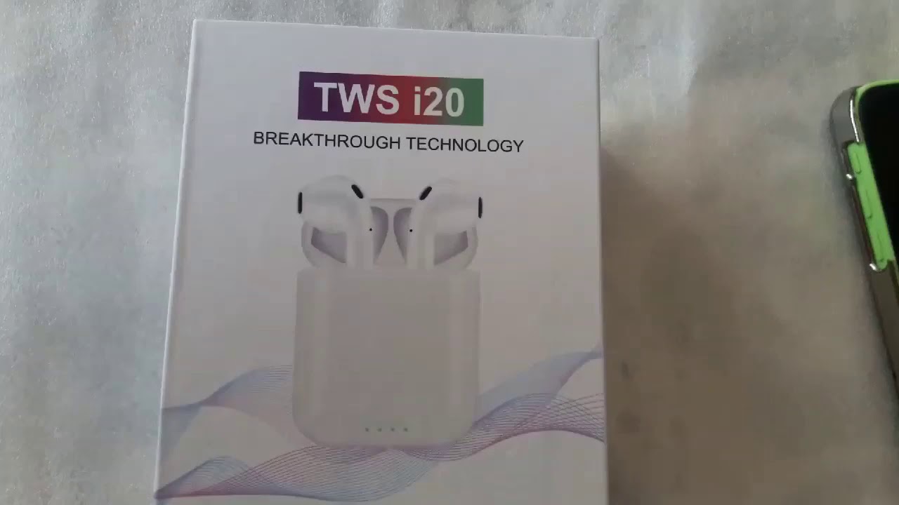 i20 TWS AirPods ( wireless Bluetooth earbuds) auto pairing, touch using Siri.