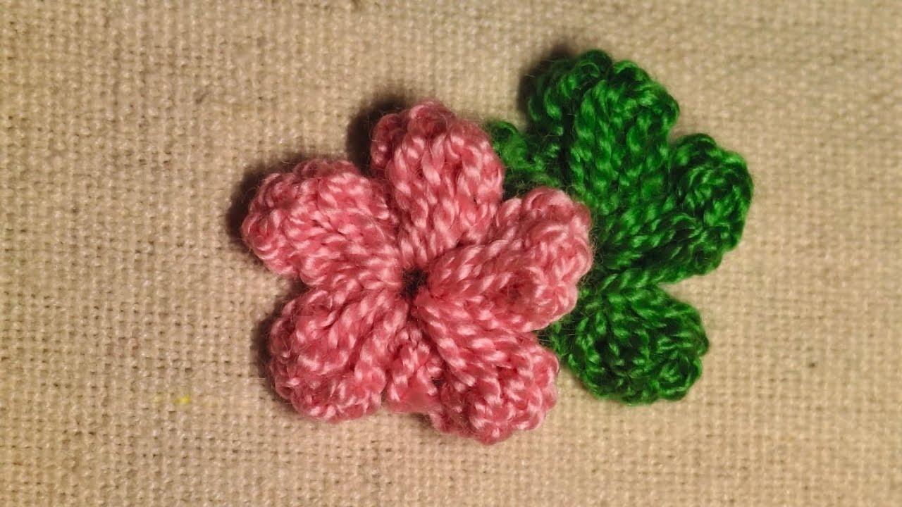 Small size crochet flower tutorial 🧶 #knittig #yarn  #viral  #crochetpatterns  #viralvideo 