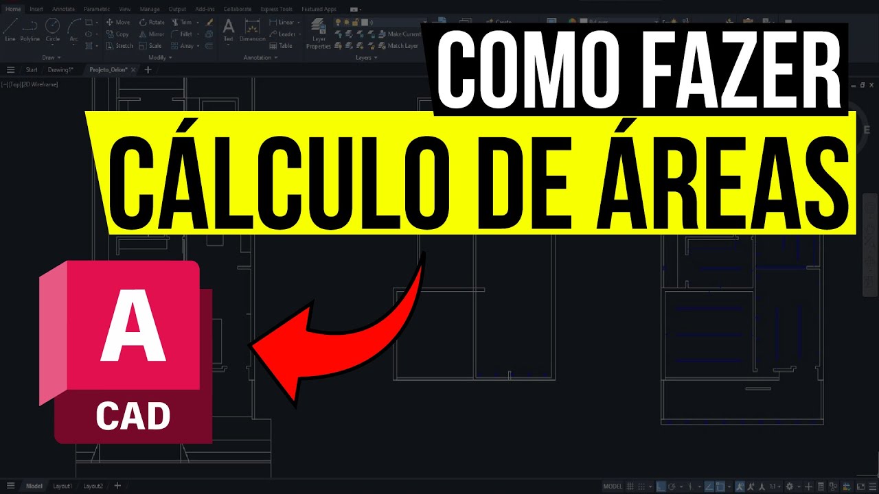 COMO FAZER CÁLCULO DE ÁREAS DE PROJETO  ARQUITETÔNICO NO AUTOCAD.