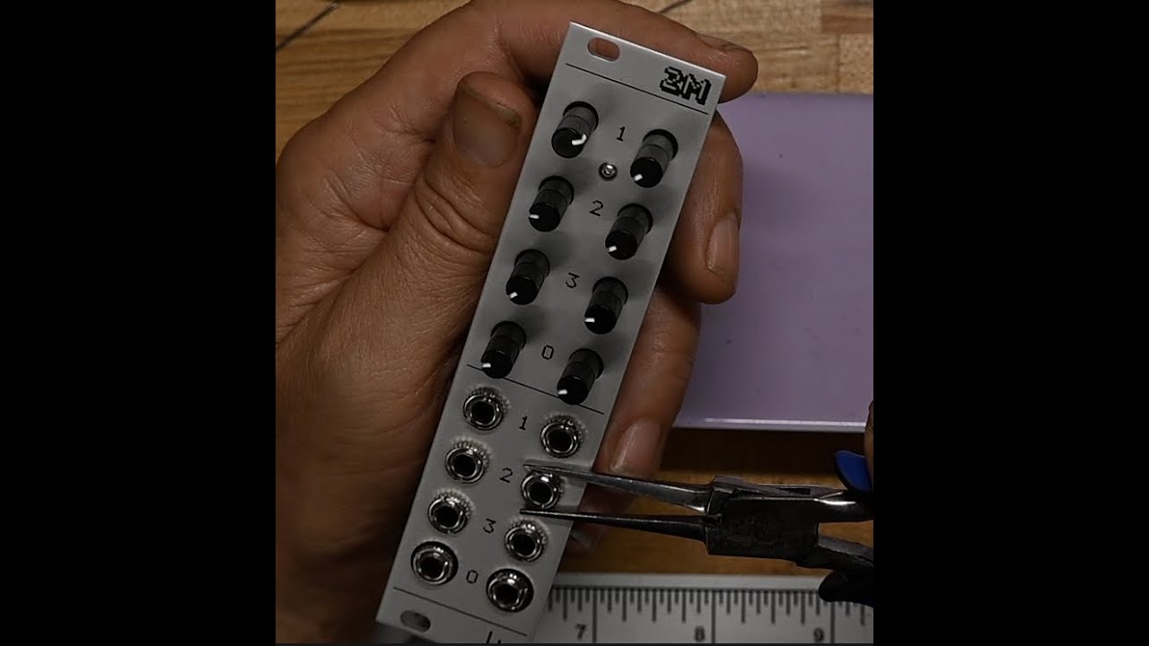 C.K. builds a 2M Mixer eurorack unit from Transient Modules