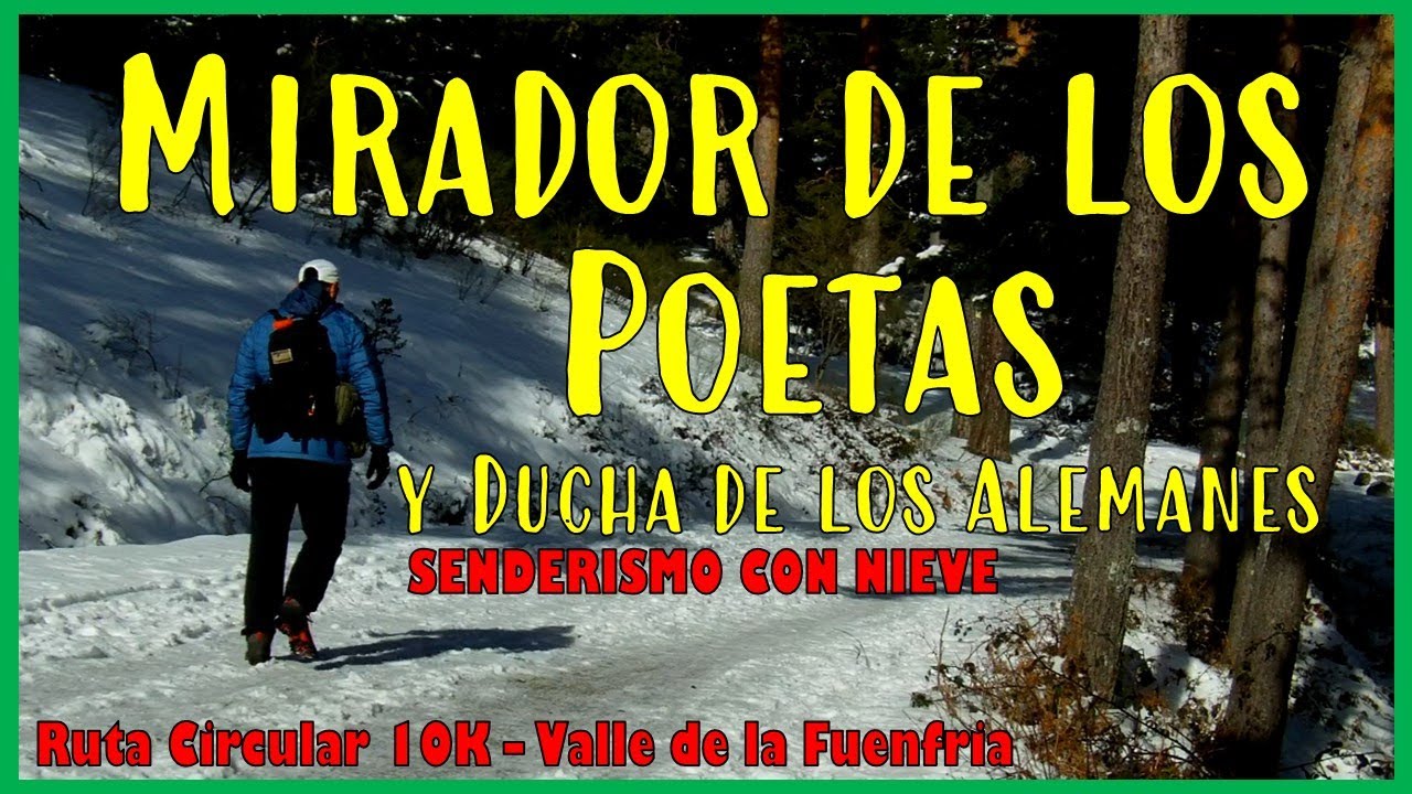 Mirador de los Poetas y Ducha de los Alemanes con paisaje NEVADO. Senderismo con Nieve.
