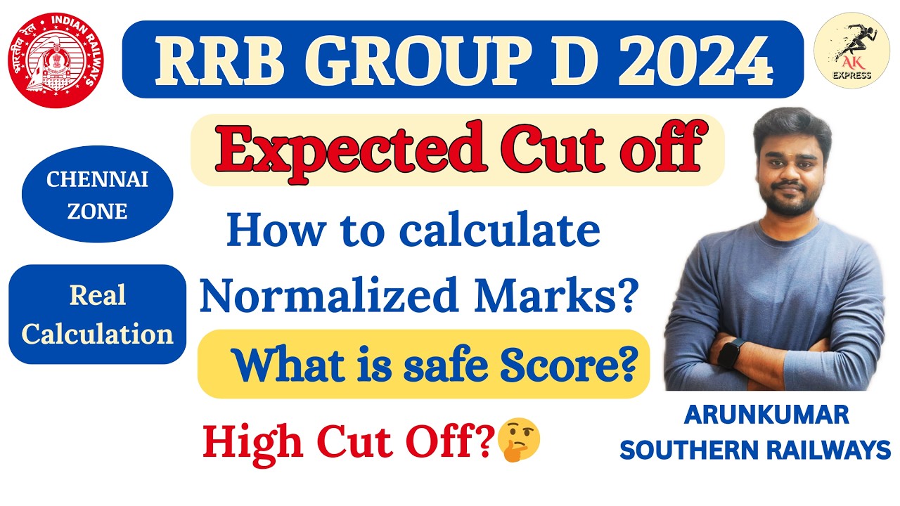 RRB GROUP D 2024 | EXPECTED CUT OFF | NORMALIZATION METHOD | COMPLETE DETAILS| MUST WATCH