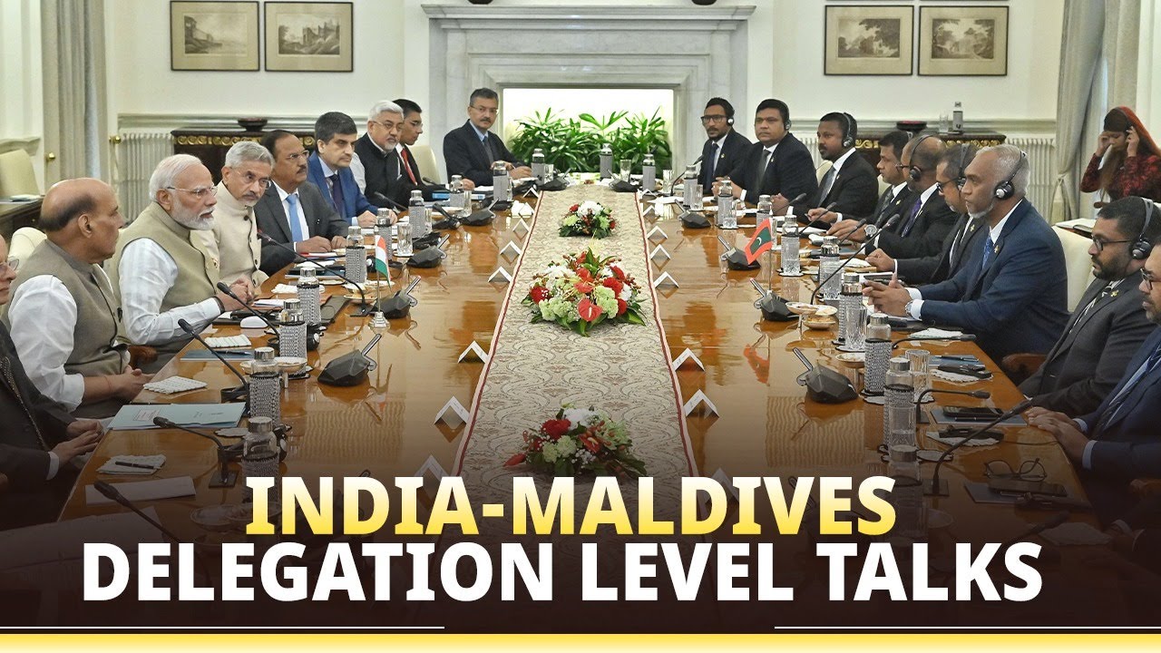 PM Modi, Maldives President hold delegation level talks at Hyderabad House in New Delhi