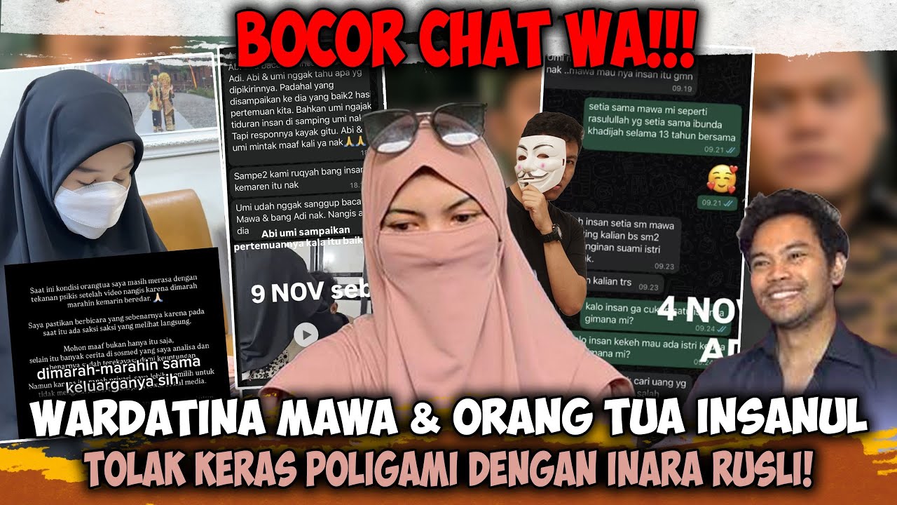 Terbongkar Chat WA Wardatina Mawa & Orang Tua Insanul❗❗ Tolak Keras Poligami dengan Inara Rusli!
