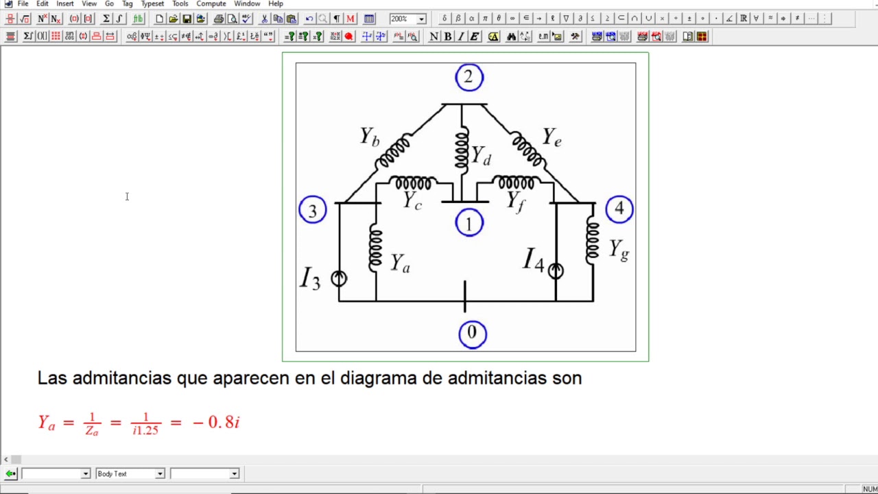 Ejemplo 7.1 de Análisis de Sistemas de Potencia: La matriz de admitancia Y barra.