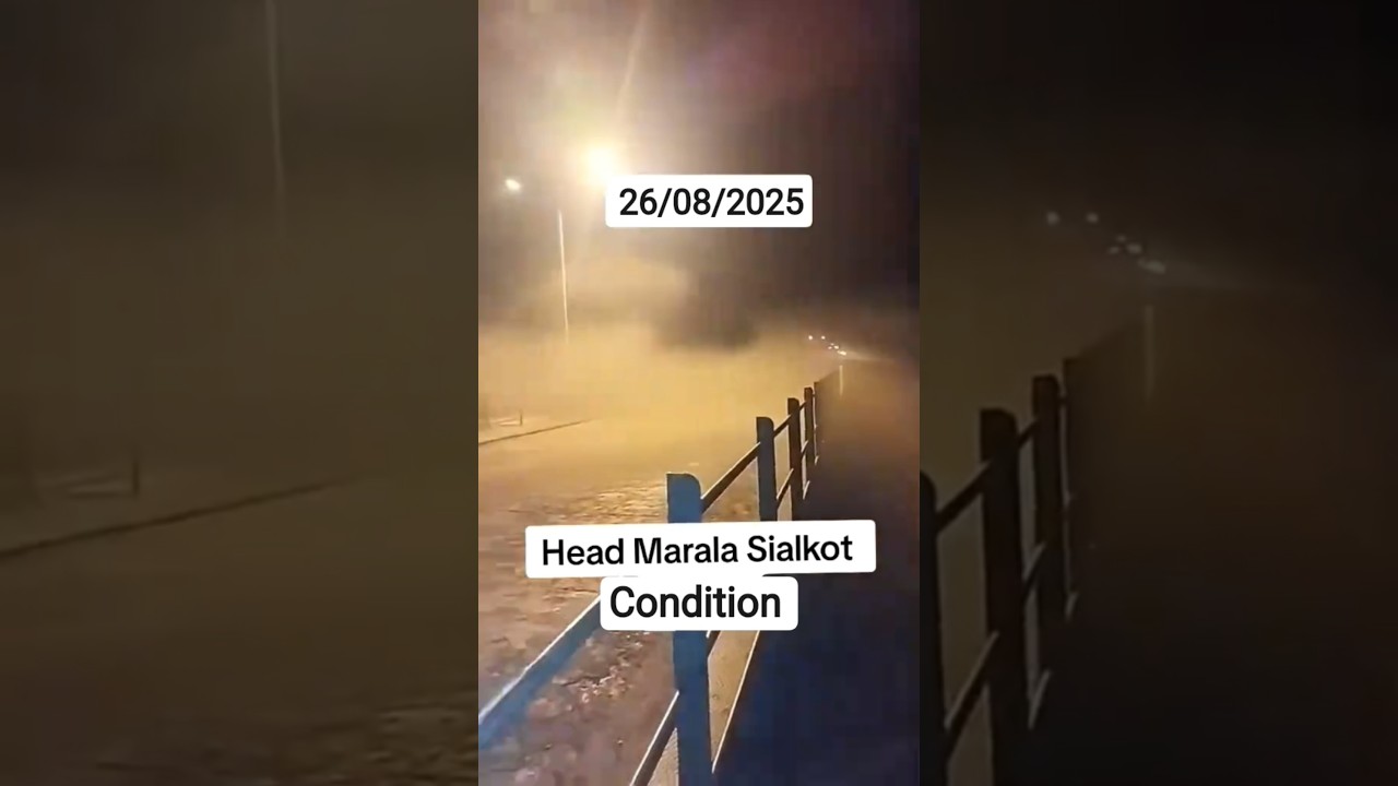 head Marala condition | Sialkot head marala flood k manzer #headmaralasialkot #flood #sialkotupdates