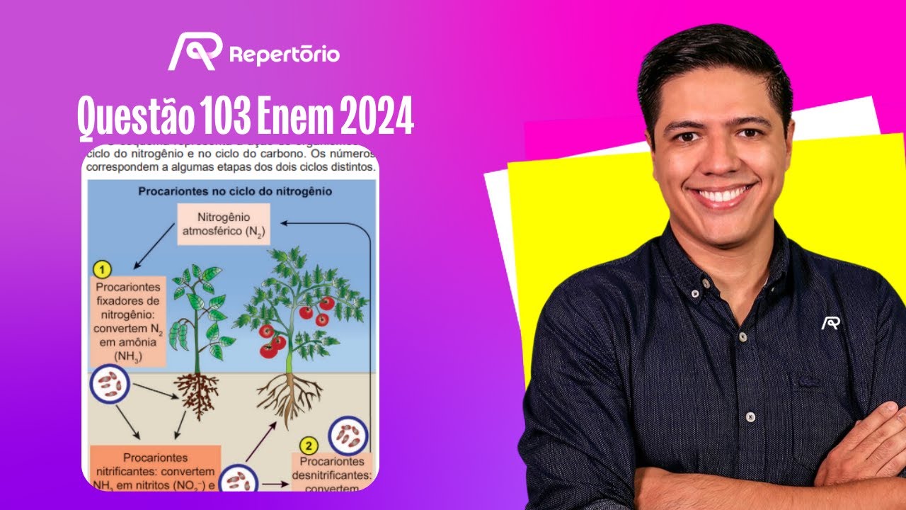 [ENEM 2024] Questão 103: O esquema representa a ação de organismos...