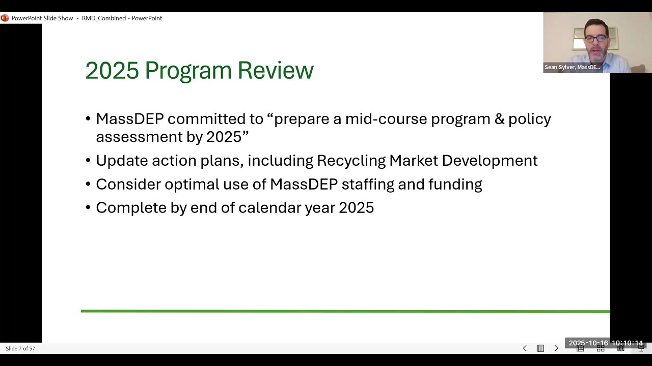 Recycling Market Development Workgroup, October 16, 2025