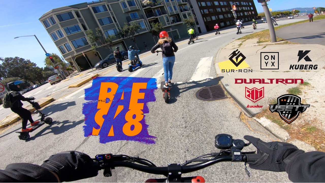 The Party Continues: 1st BAESK8 Group Ride in 2021 PT 2 | VSETT 11+ Electric Scooter | Gopro RAW FPV