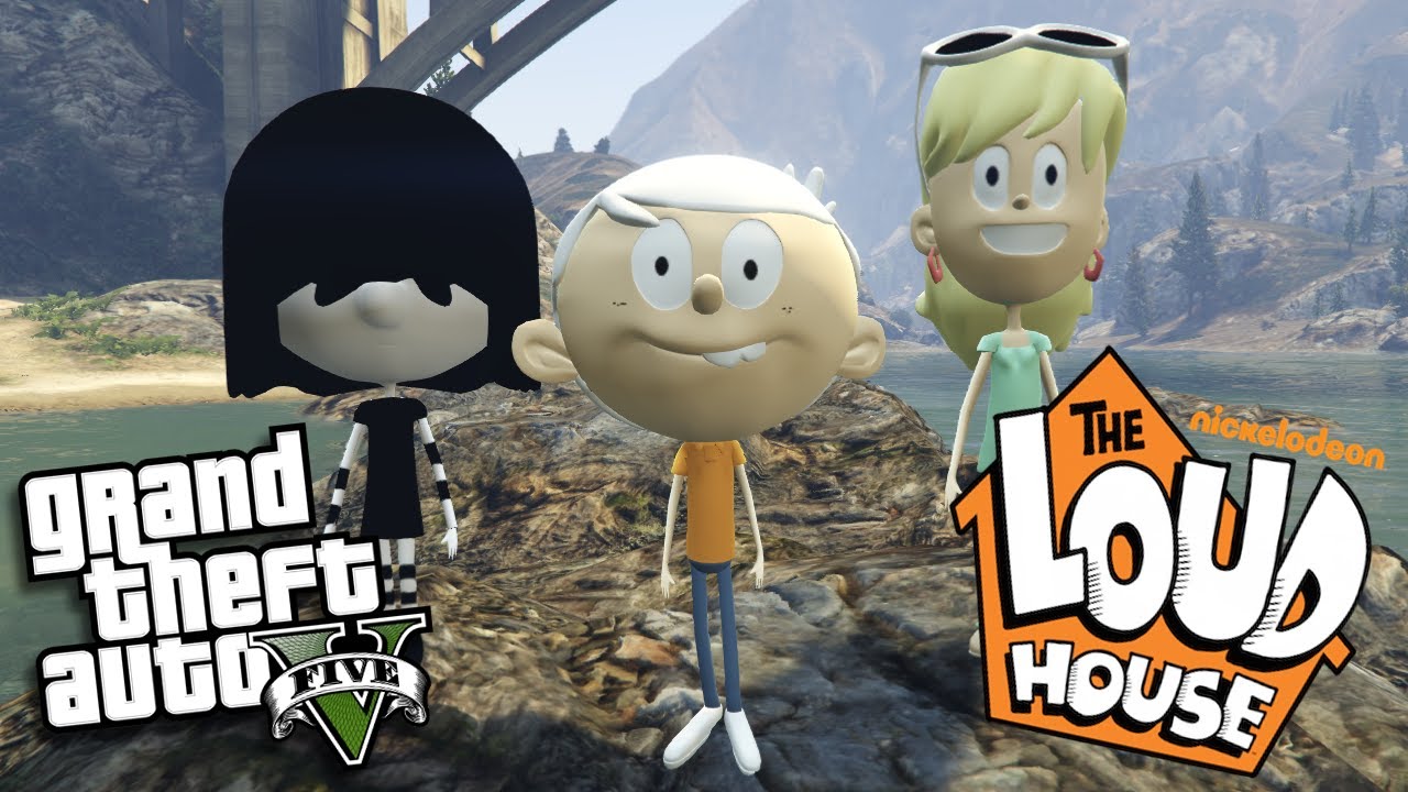 GTA 5 Mods - THE LOUD HOUSE MOD w/ LINCOLN LOUD, LENI LOUD & LUCY LOUD (GTA 5 Mods Gameplay)