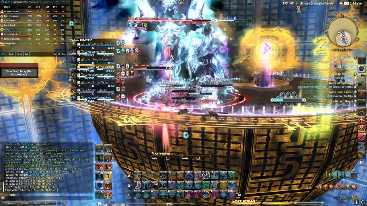 FFXIV UWU (The Weapons Refrain)(Ultimate))First time seeing Ultima phase