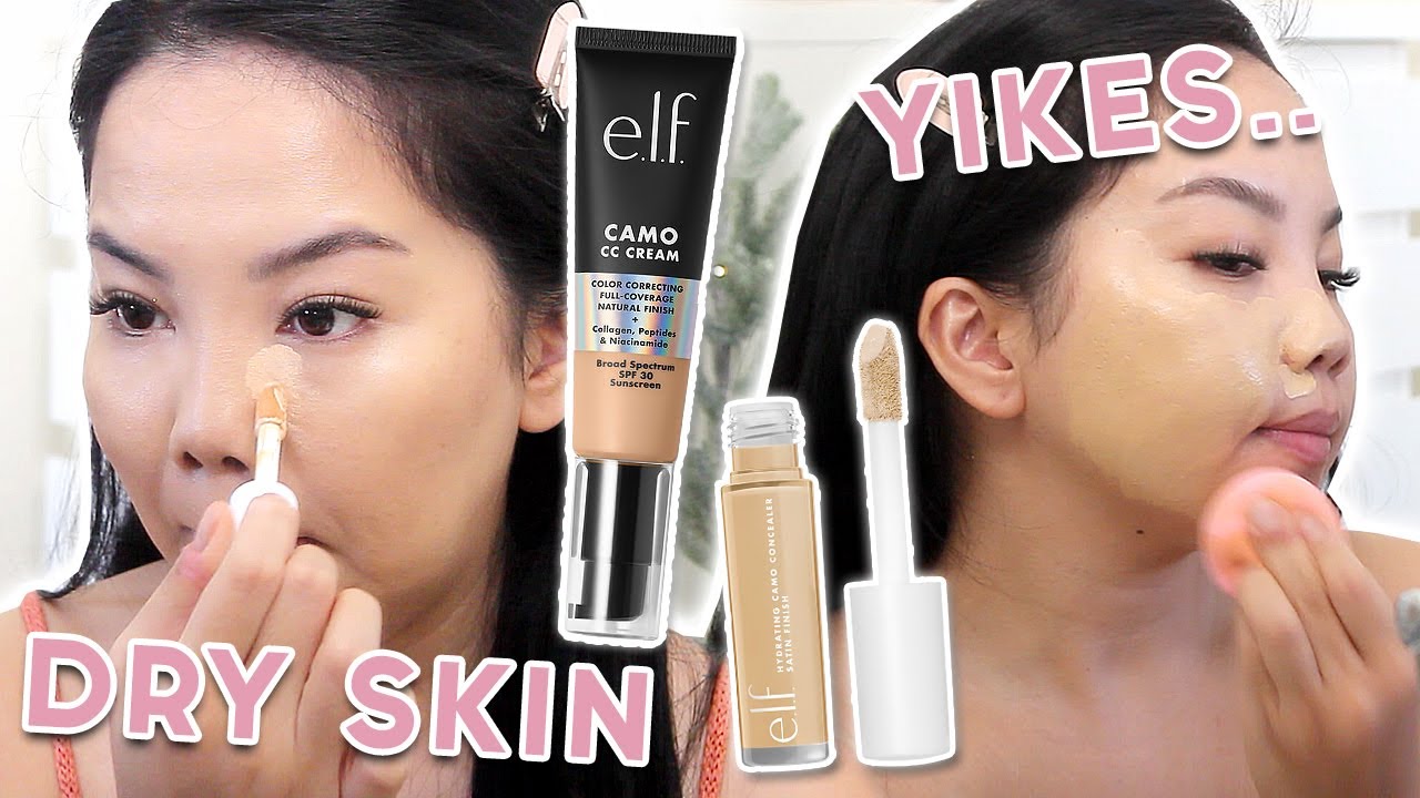 ELF Camo CC Cream & Concealor Review Demo on DRY SKIN