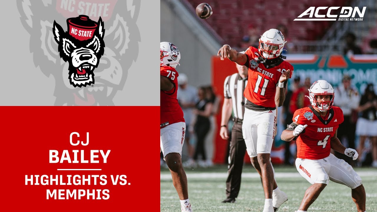 NC State Quarterback CJ Bailey Highlights vs. Memphis