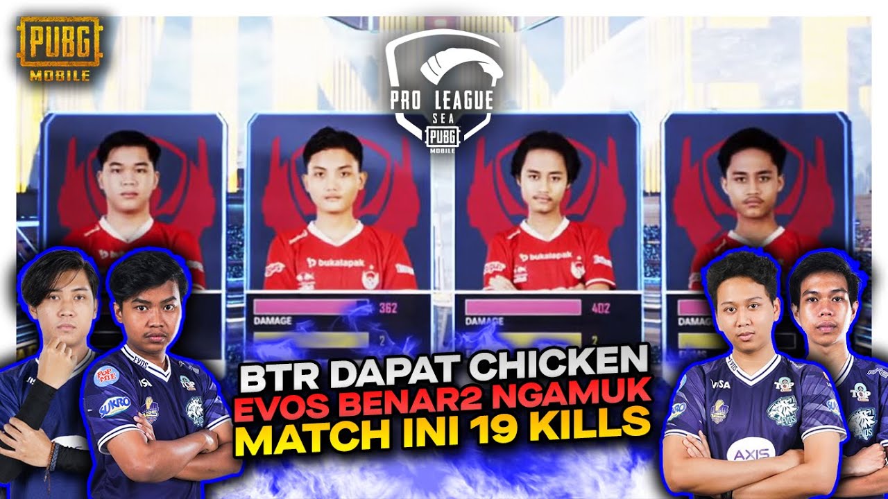 NGERI !! BTR DAPAT WWCD DAN EVOS BENAR2 NGAMUK DALAM MATCH INI BISA 19 KILLS - PUBG MOBILE