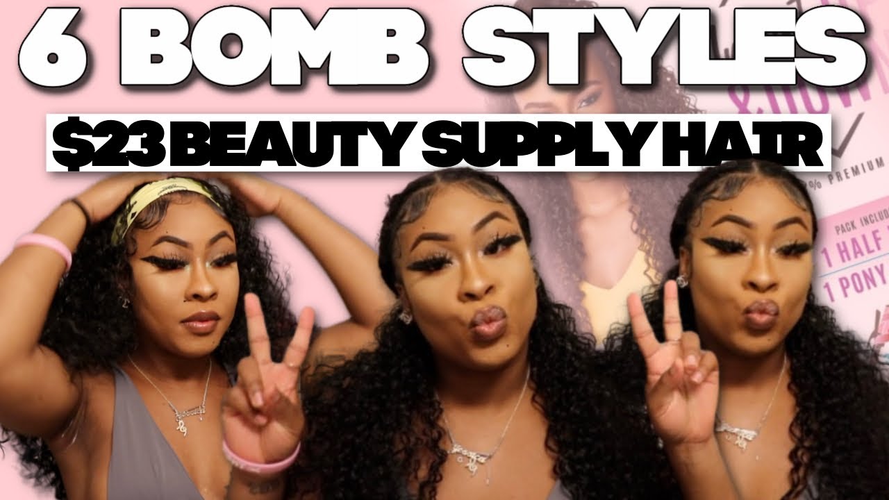 6 ПРОСТЫХ укладок с использованием парика Sensationnel Instant Half и Pony от Beauty Supply Store...