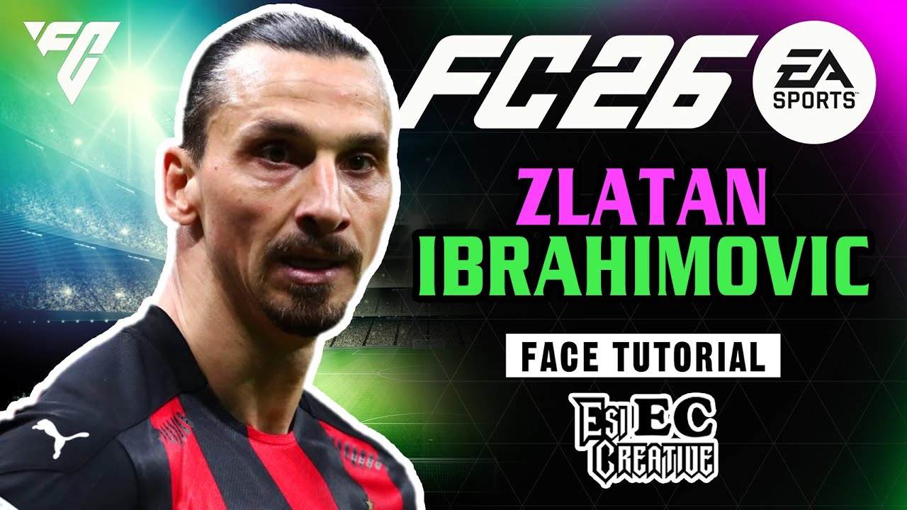 Zlatan Ibrahimovic face tutorial creation EA FC 26 proclubs and career mod.