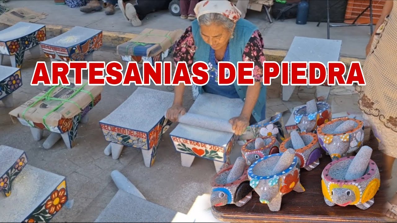 LOS METATES ARTESANIAS DE PIEDRA DE SAN JUAN TEITIPAC #turismo #oaxaca #cultura #artesania #mercado