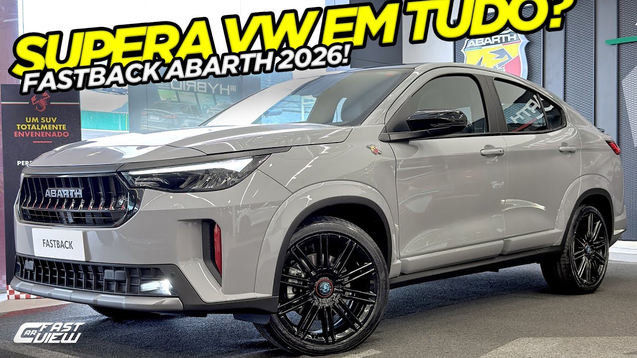 NOVO FIAT FASTBACK ABARTH 2026 +BARATO +EQUIPADO QUE NIVUS GTS! 185CV COM TETO SOLAR VALE A PENA?