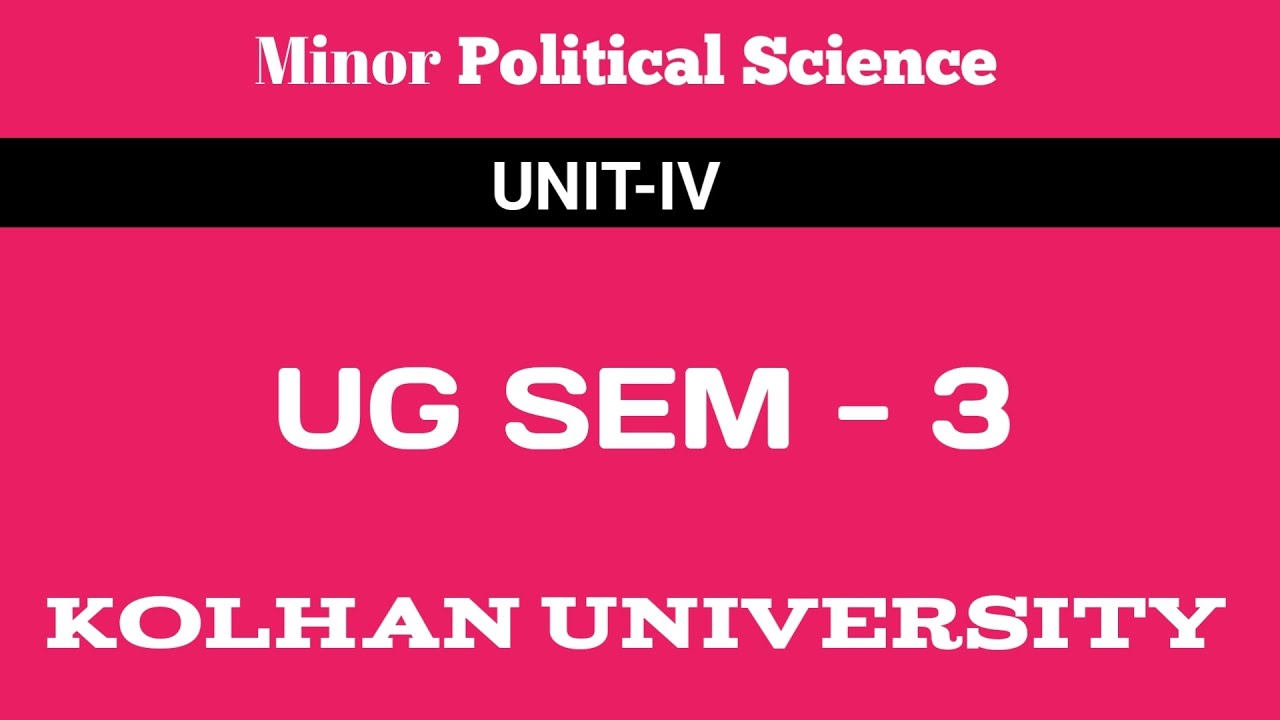 Kolhan University UG Sem-3 Minor Political Science Understanding Ambedkar Unit-IV  by @examdih